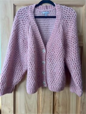 ASOS Chunky Pink Cardigan Sweater. Size 2 UK.